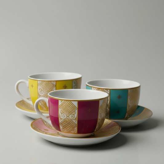 6 Tasses Et 6 Sous-Tasses À Café Au Lait  - BAVARIA