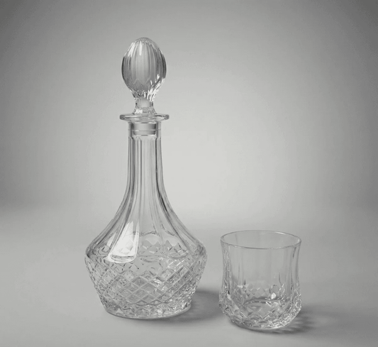 Ensemble Carafe Et 6 Verres Classiques Taillés