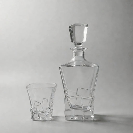 Ensemble Carafe Et Verres Éclat Cubiste