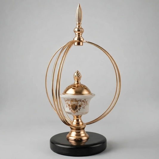 Encensier dôme sur socle noir